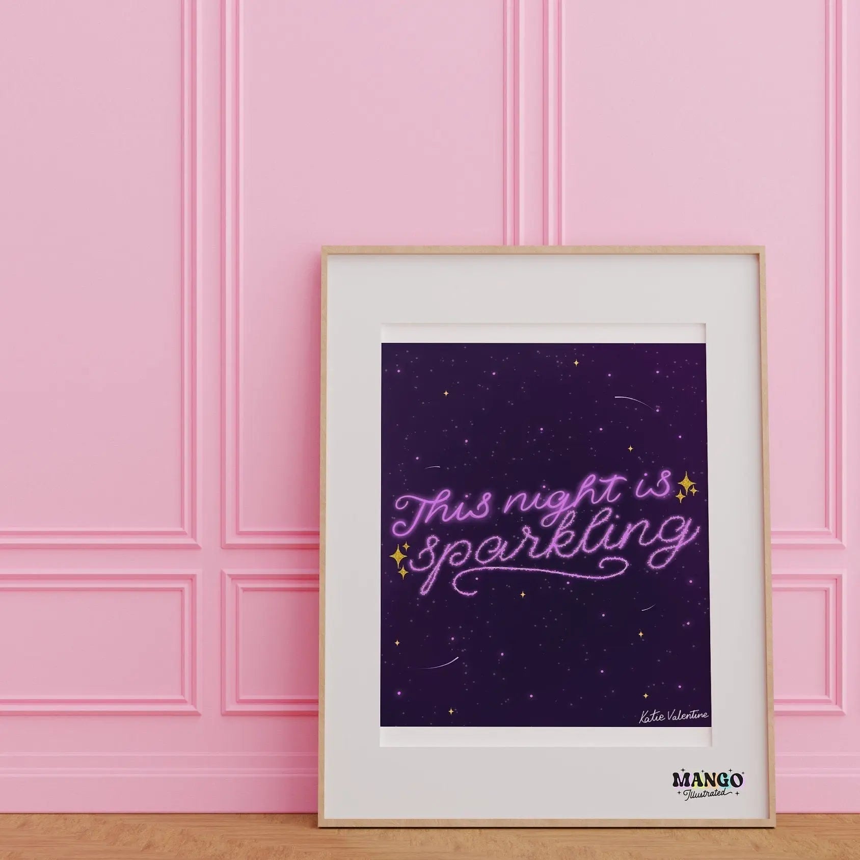 This Night Is Sparkling art print - MangoIllustrated - Physical Art Print