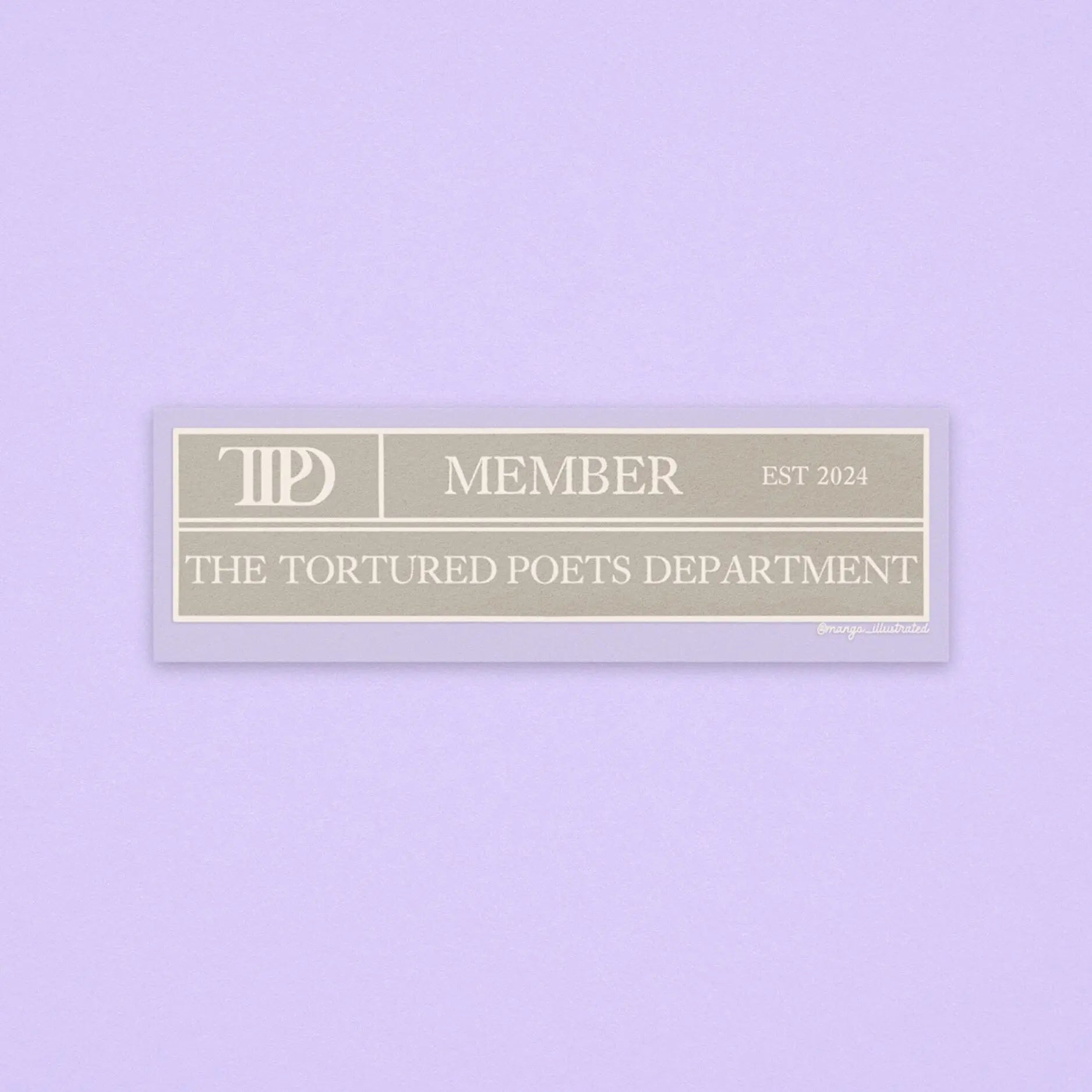 TTPD member sticker - MangoIllustrated - Sticker