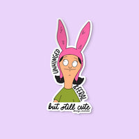 Unhinged and feral but still cute Louise Belcher sticker - MangoIllustrated - Sticker