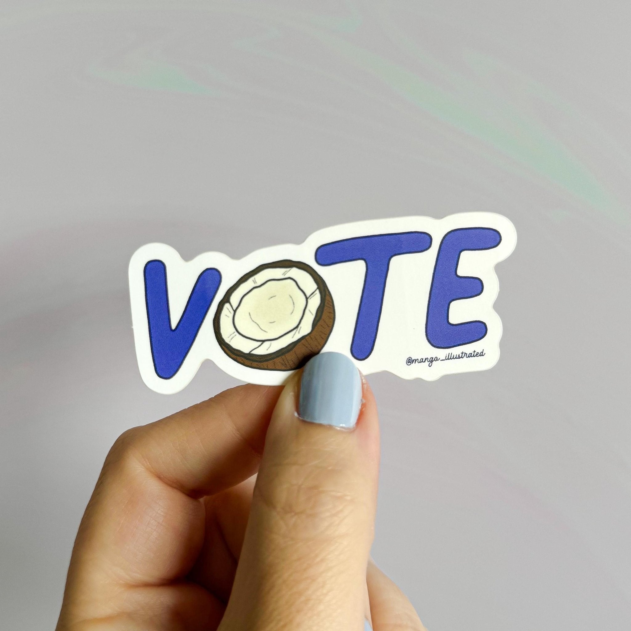 Vote coconut sticker - MangoIllustrated - Sticker