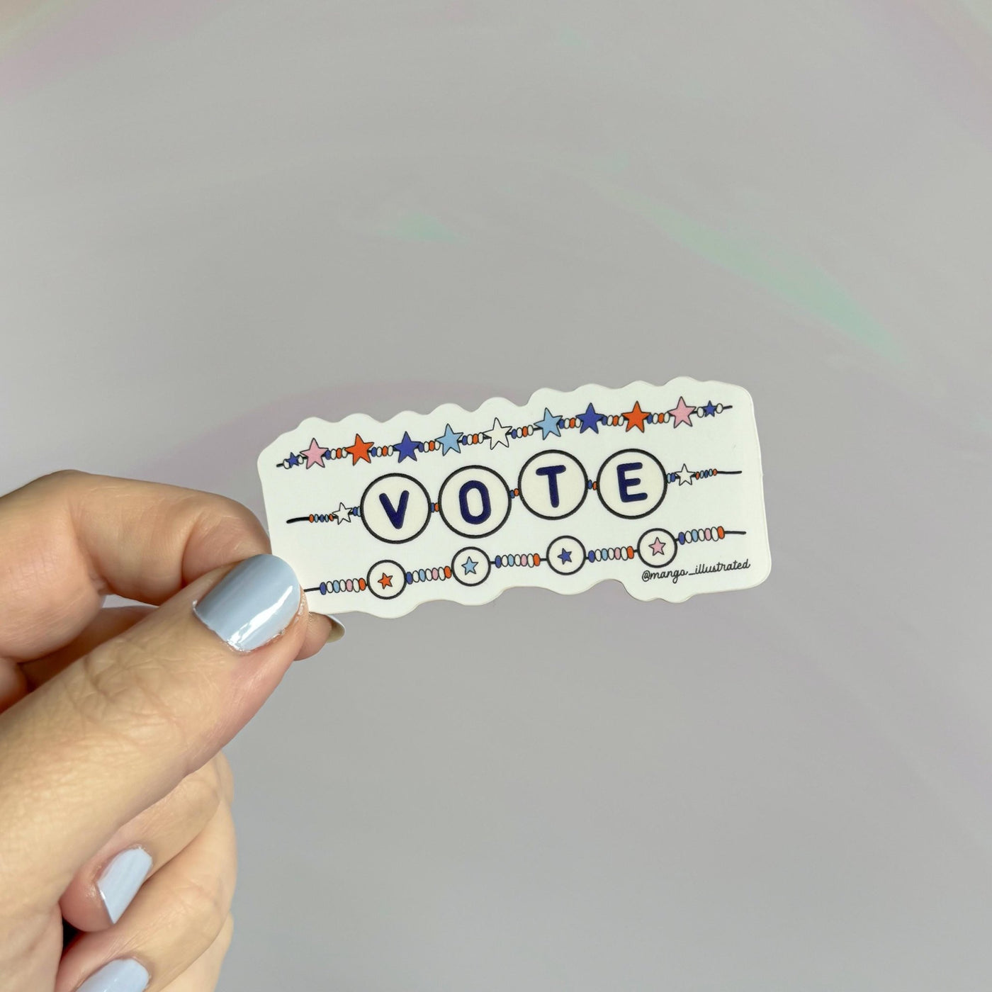 Vote friendship bracelet sticker - MangoIllustrated - Sticker