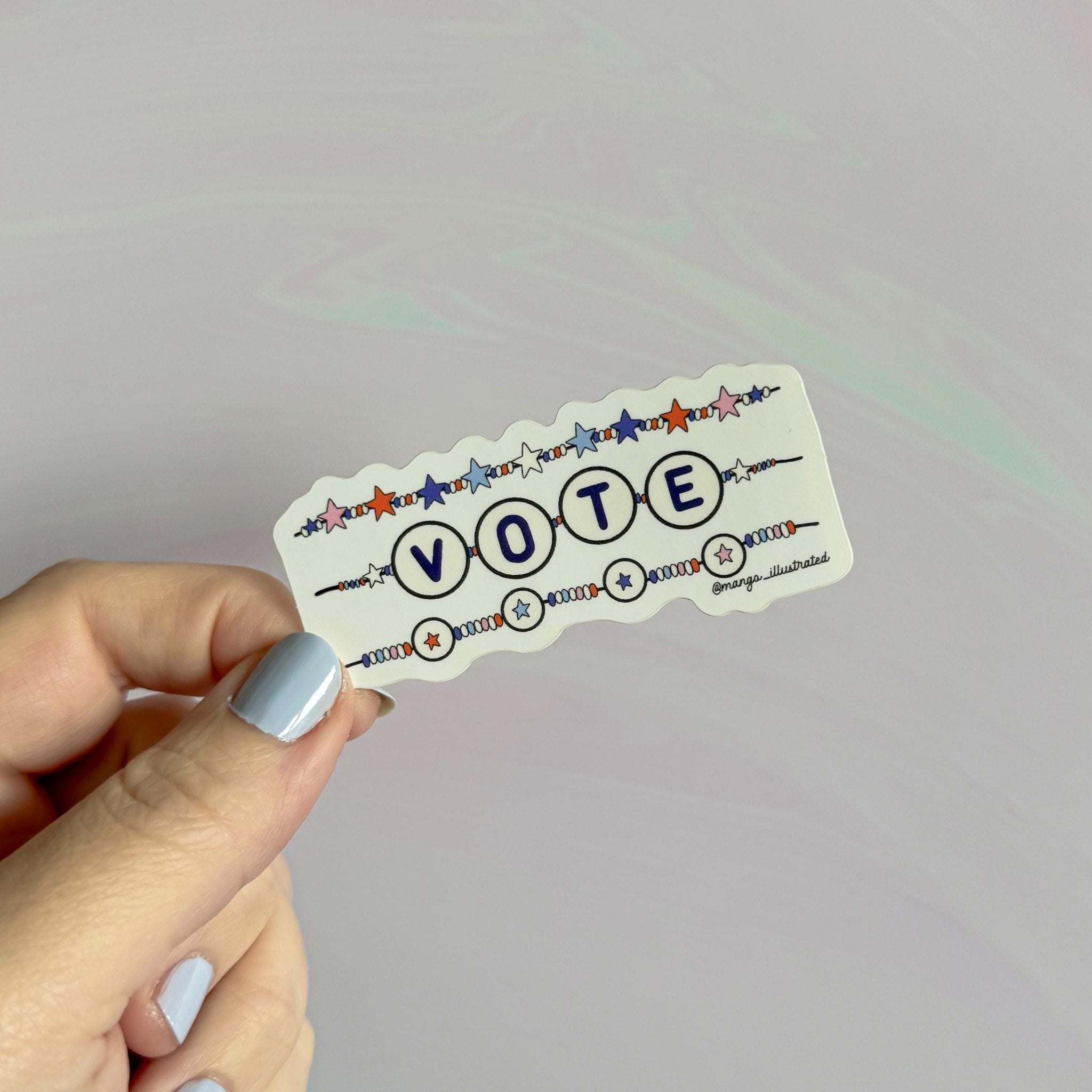 Vote friendship bracelet sticker - MangoIllustrated - Sticker