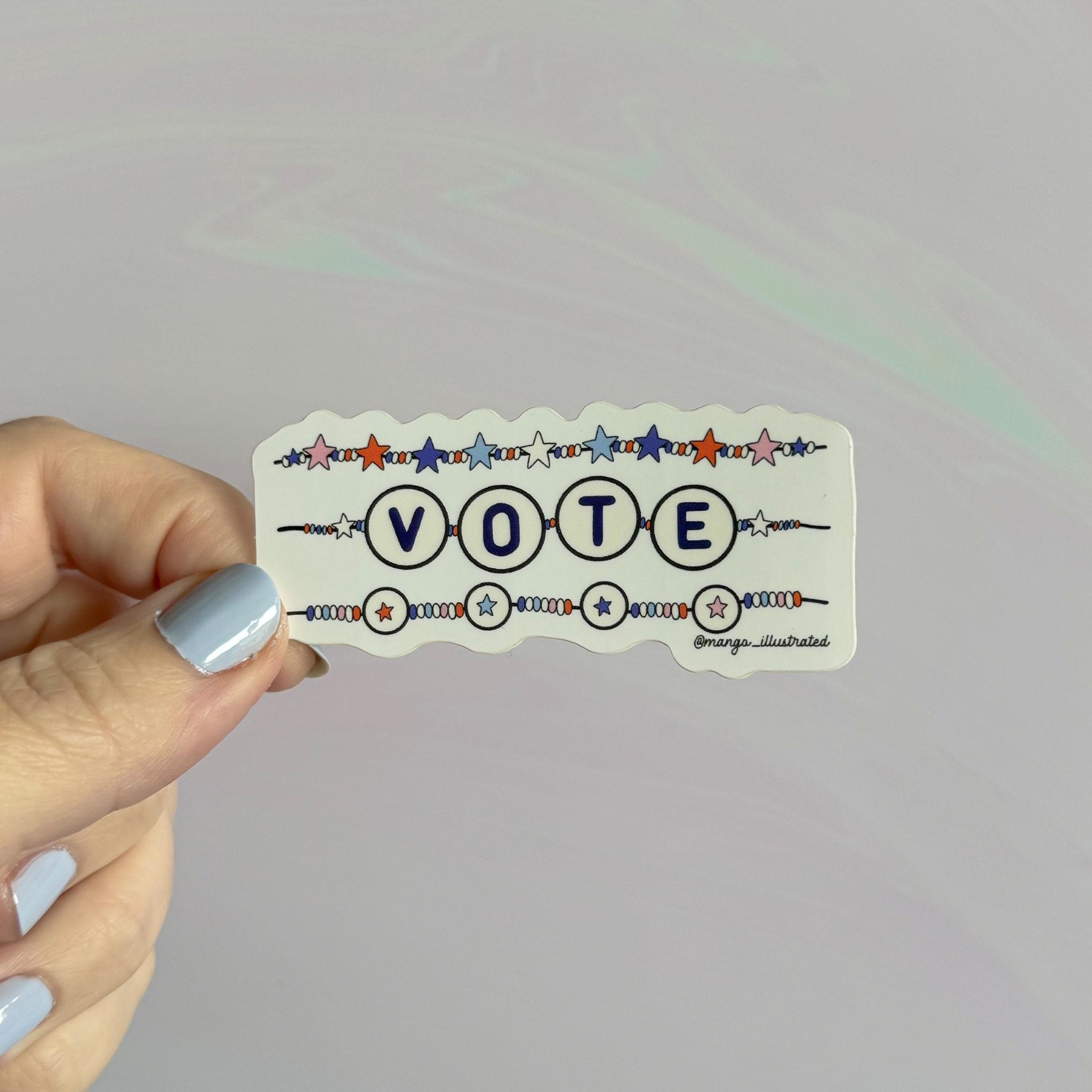 Vote friendship bracelet sticker - MangoIllustrated - Sticker