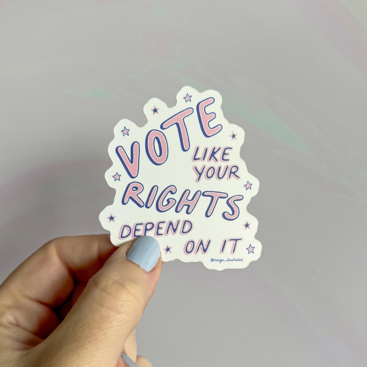 I Like Rights Vote like your rights depend on it sticker · MangoIllustrated