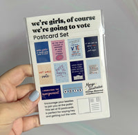 We're Girls We Vote Postcard Set - MangoIllustrated - Greeting Cards