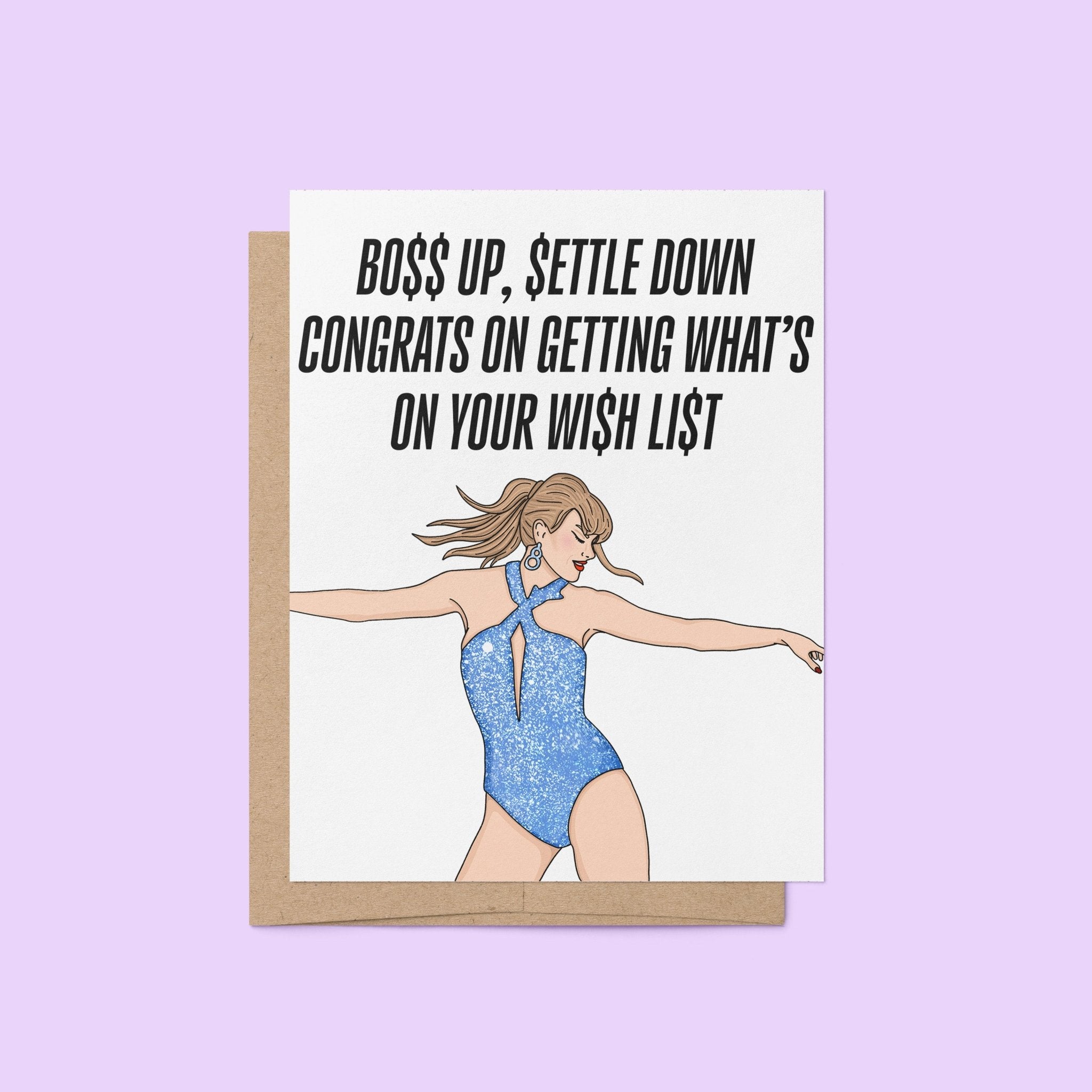 Wi$h Li$t Congratulations card - MangoIllustrated - Greeting Cards