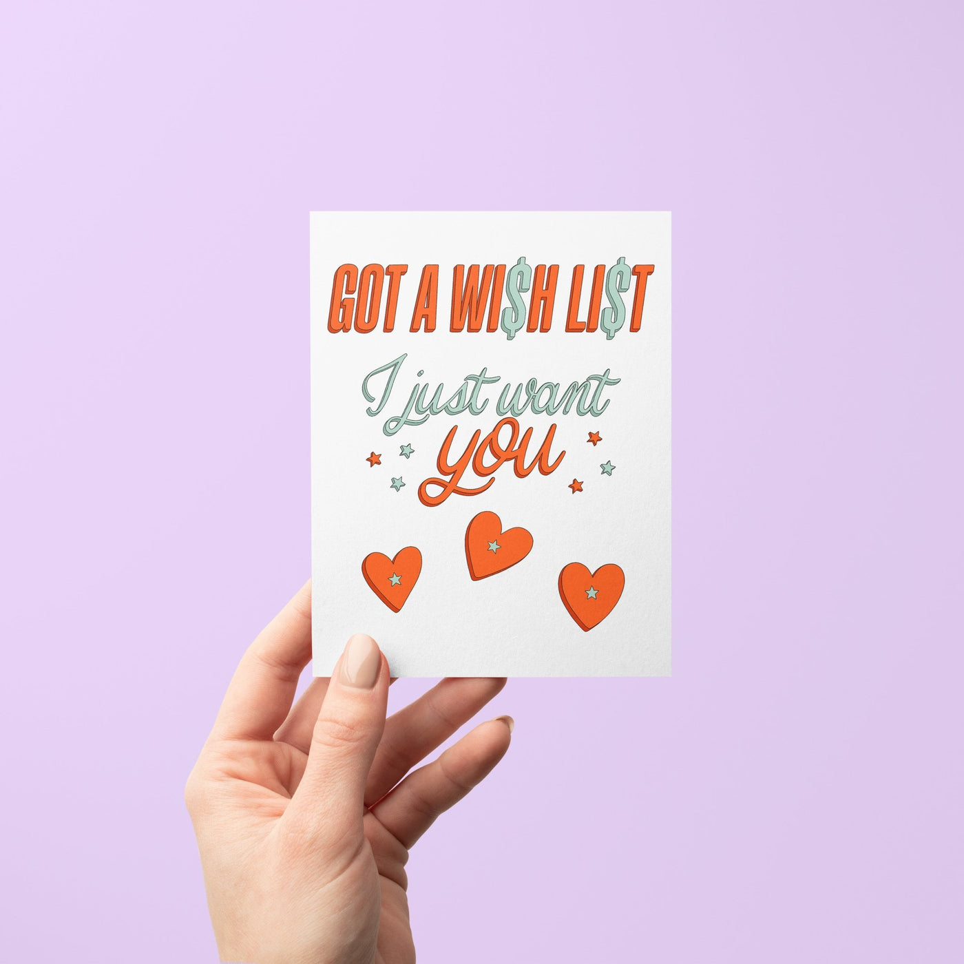Wi$h Li$t love card - MangoIllustrated - Greeting Cards