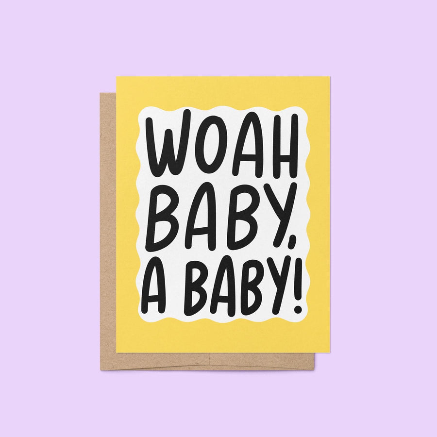 Woah baby a baby card - MangoIllustrated - Greeting Cards