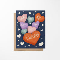 You and me we'd be a big conversation greeting card - MangoIllustrated - Greeting Cards