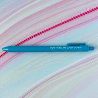 You Need to Calm Down jotter gel pen - MangoIllustrated - Pens