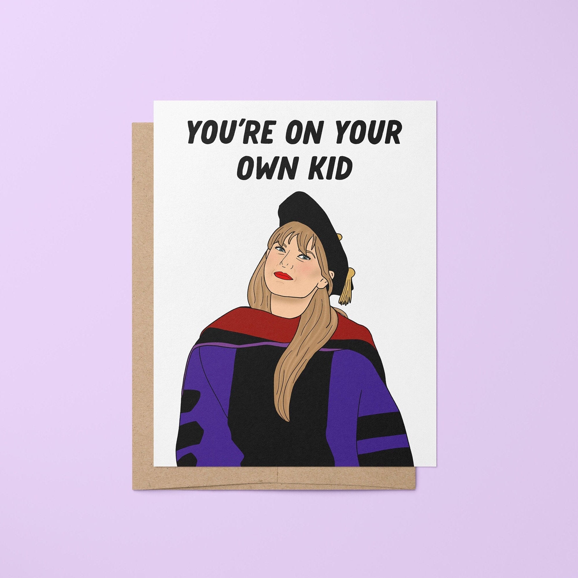 You're On Your Own Kid graduation card - MangoIllustrated - Greeting Cards