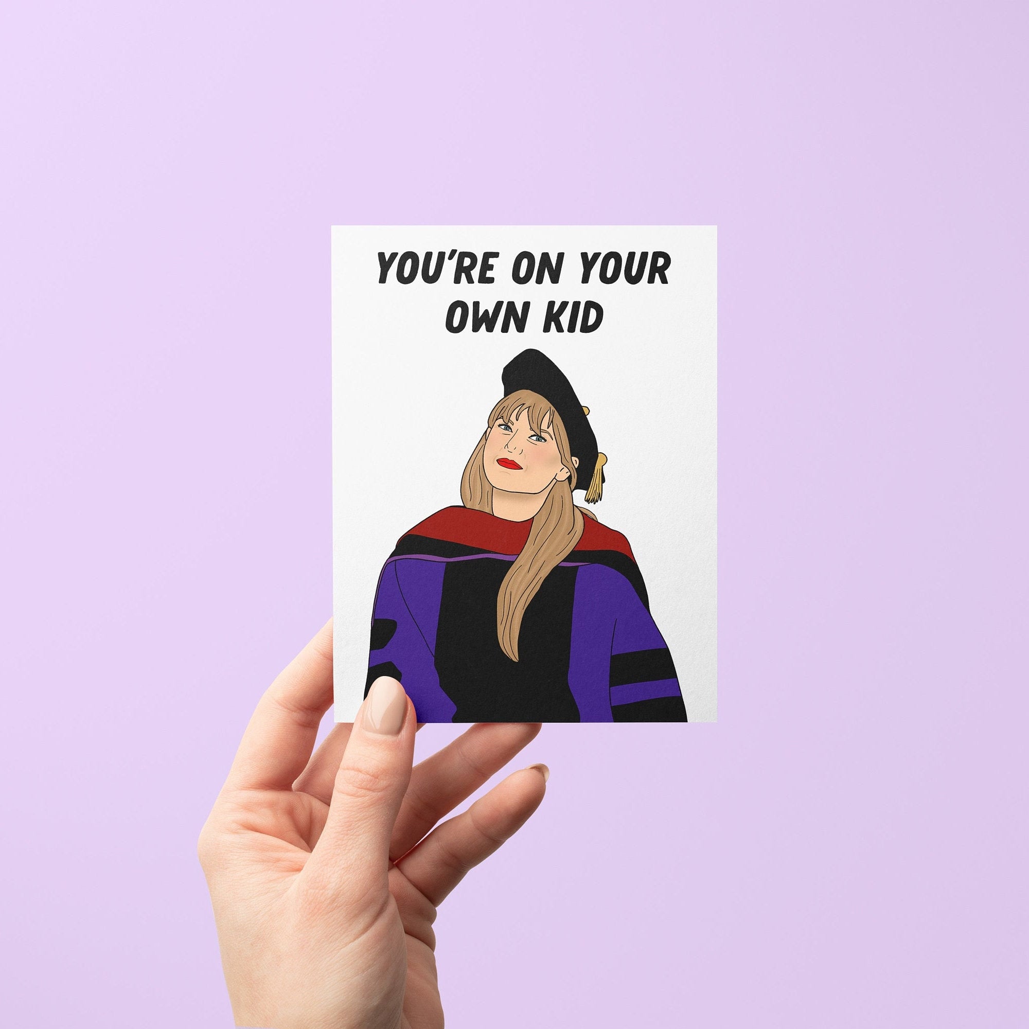 You're On Your Own Kid graduation card - MangoIllustrated - Greeting Cards