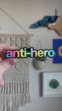 Anti-Hero holographic sticker, midnights sticker, Taylor Swift inspired waterproof weatherproof water bottle laptop sticker